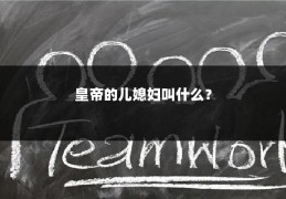 皇帝的儿媳妇叫什么？