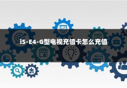 iS-E4-G型电视充值卡怎么充值