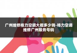 广州维修格力空调大概多少钱-格力空调维修广州服务号码