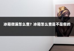 冰箱微漏怎么查？冰箱怎么查是不是假的