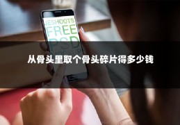 从骨头里取个骨头碎片得多少钱