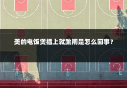 美的电饭煲插上就跳闸是怎么回事?