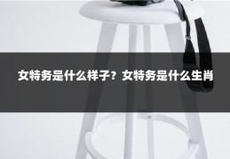 女特务是什么样子？女特务是什么生肖