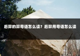 后羿的羿粤语怎么读?后羿用粤语怎么读