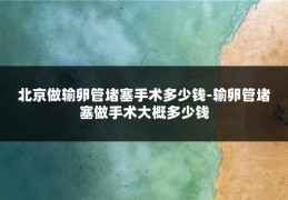 北京做输卵管堵塞手术多少钱-输卵管堵塞做手术大概多少钱