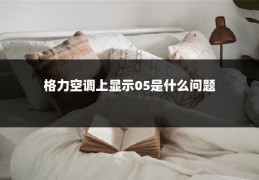 格力空调上显示05是什么问题