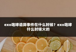 exo咆哮诡异事件在什么时候?exo咆哮什么时候火的