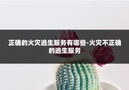 正确的火灾逃生服务有哪些-火灾不正确的逃生服务