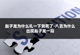 赵子龙为什么扎一下就死了-八百为什么出现赵子龙一段