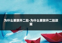 为什么要放开二胎-为什么要放开二胎政策