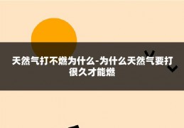 天然气打不燃为什么-为什么天然气要打很久才能燃