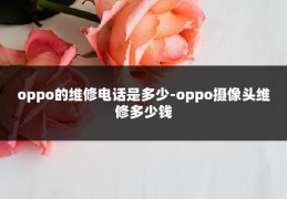 oppo的维修电话是多少-oppo摄像头维修多少钱