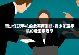 青少年玩手机的危害有哪些-青少年玩手机的危害读后感
