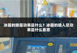 冰箱的除霜功率是什么？冰箱的输入总功率是什么意思