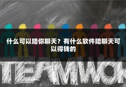 什么可以陪你聊天？有什么软件陪聊天可以得钱的