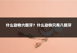 什么动物六颗牙?什么动物只有八颗牙