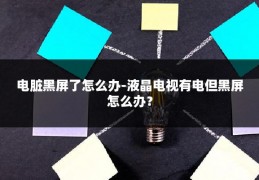 电脏黑屏了怎么办-液晶电视有电但黑屏怎么办?