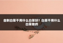 自制白菜干用什么白菜好？白菜干用什么白菜做的