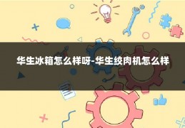华生冰箱怎么样呀-华生绞肉机怎么样