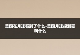 美国在月球看到了什么-美国月球探测器叫什么