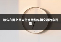 怎么在网上用支付宝缴纳车辆交通违章罚款
