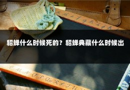 貂蝉什么时候死的？貂蝉典藏什么时候出