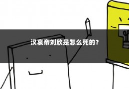 汉哀帝刘欣是怎么死的？