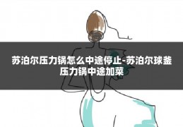 苏泊尔压力锅怎么中途停止-苏泊尔球釜压力锅中途加菜