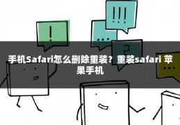 手机Safari怎么删除重装?重装safari 苹果手机