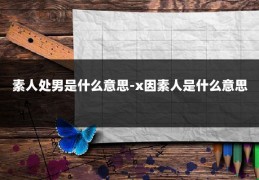 素人处男是什么意思-x因素人是什么意思