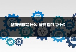 智商到底是什么-智商指的是什么