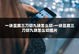 一块豆腐三刀切九块怎么切-一块豆腐三刀切九块怎么切图片