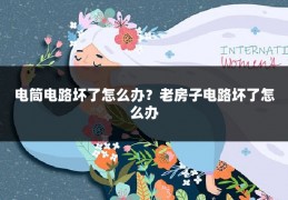 电筒电路坏了怎么办?老房子电路坏了怎么办