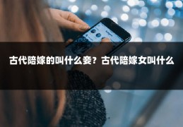 古代陪嫁的叫什么妾？古代陪嫁女叫什么