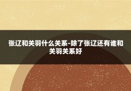 张辽和关羽什么关系-除了张辽还有谁和关羽关系好