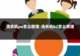 洗衣机pe怎么修理-洗衣机b2怎么修理