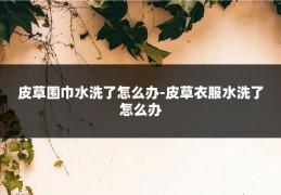 皮草围巾水洗了怎么办-皮草衣服水洗了怎么办