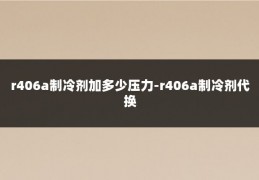 r406a制冷剂加多少压力-r406a制冷剂代换
