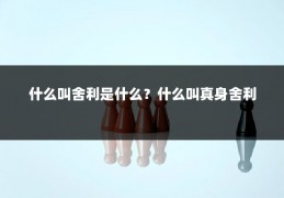什么叫舍利是什么？什么叫真身舍利