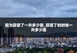 因为算错了一共多少画_算错了的时候一共多少画