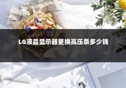 LG液晶显示器更换高压条多少钱