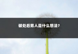 破处后男人是什么想法?