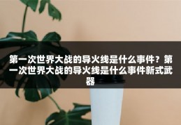 第一次世界大战的导火线是什么事件？第一次世界大战的导火线是什么事件新式武器