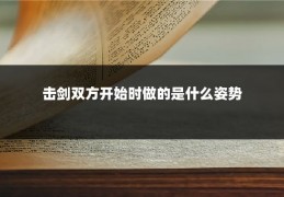 击剑双方开始时做的是什么姿势