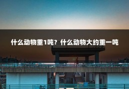 什么动物重1吨?什么动物大约重一吨