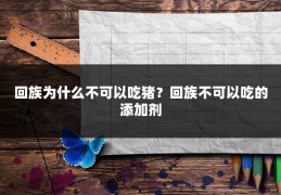 回族为什么不可以吃猪？回族不可以吃的添加剂