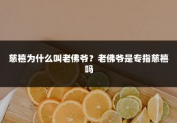 慈禧为什么叫老佛爷?老佛爷是专指慈禧吗