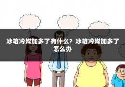 冰箱冷媒加多了有什么?冰箱冷媒加多了怎么办