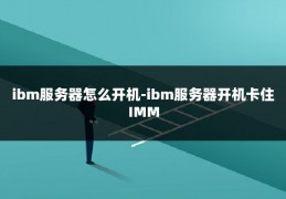 ibm服务器怎么开机-ibm服务器开机卡住IMM