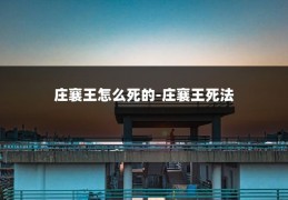 庄襄王怎么死的-庄襄王死法